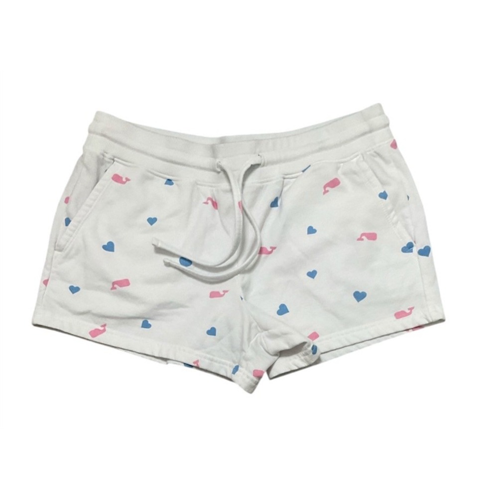 Vineyard Vines Shorts Womens XS Pockets Pull On Soft Whales & Hearts Print
